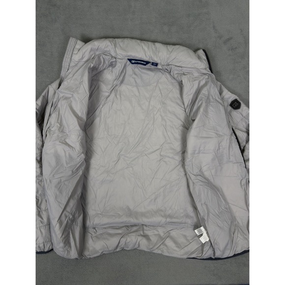 Cutter & Buck Jacket Mens Small Gray Quilted Puffer Hooded Chicago Bears - Picture 10 of 13